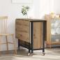 Preview: Faltbarer Esstisch mit Rollen 130 x 80 x 76,5 cm Stahl PB