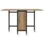Preview: Faltbarer Esstisch mit Rollen 130 x 80 x 76,5 cm Stahl PB