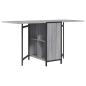 Preview: Esstisch 144 x 60 x 75 cm Holzwerkstoff Sonoma-Grau Rechteckig