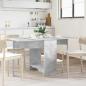 Preview: ARDEBO.de - Esstisch 138 x 70 x 73,5 cm Holzwerkstoff Betongrau