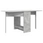 Preview: Esstisch 138 x 70 x 73,5 cm Holzwerkstoff Betongrau