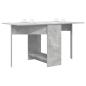 Preview: Esstisch 138 x 70 x 73,5 cm Holzwerkstoff Betongrau