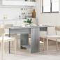 Preview: ARDEBO.de - Esstisch 138 x 70 x 73,5 cm Holzwerkstoff Grau Sonoma