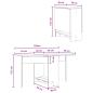 Preview: Esstisch 138 x 70 x 73,5 cm Holzwerkstoff Artisan-Eiche