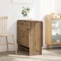 Preview: Esstisch 138 x 70 x 73,5 cm Holzwerkstoff Artisan-Eiche