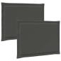Preview: Sitzkissen 2 stk. Polyester Anthrazit 47 x 36 x 2 cm