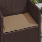 Preview: Sitzkissen 2 stk. Polyester Taupe 47 x 36 x 2 cm
