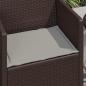 Preview: Sitzkissen 2 stk. Polyester Hellgrau 47 x 36 x 2 cm