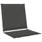 Preview: Sitz- und Rückenkissen Polyester Anthrazit 47 x 45 x 2 cm