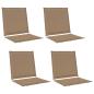 Preview: Sitz- und Rückenkissen Polyester Taupe 47 x 45 x 2 cm