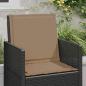 Preview: Sitz- und Rückenkissen Polyester Taupe 47 x 45 x 2 cm
