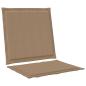 Preview: Sitz- und Rückenkissen Polyester Taupe 47 x 45 x 2 cm