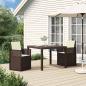 Preview: ARDEBO.de - Garten Esszimmerstühle 2 stk. Braun und Creme PP