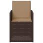 Preview: Garten Esszimmerst?hle 2 stk. Braun und Taupe PP
