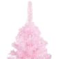 Preview: Künstlicher Weihnachtsbaum mit Beleuchtung & Kugeln Rosa 120cm