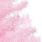 Preview: Künstlicher Weihnachtsbaum mit Beleuchtung & Kugeln Rosa 120cm