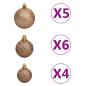 Preview: Künstlicher Weihnachtsbaum mit Beleuchtung & Kugeln Rosa 120cm