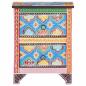 Preview: Nachttisch Handbemalt 40x30x50 cm Mango Massivholz
