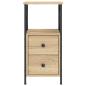 Preview: Nachttische 2 Stk. Sonoma-Eiche 34x35,5x70 cm Holzwerkstoff