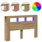 Preview: LED-Kopfteil Artisan-Eiche 160x18,5x103,5 cm Holzwerkstoff