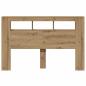 Preview: LED-Kopfteil Artisan-Eiche 160x18,5x103,5 cm Holzwerkstoff