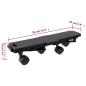 Preview: Transportroller mit 4 Rollen 2 Stk. Schwarz Polypropylen 170 kg