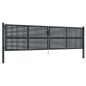 Preview: Gartentor Anthrazit 400x125 cm Stahl