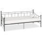 Preview: ARDEBO.de - Tagesbett-Rahmen Grau Metall 90×200 cm