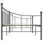 Preview: Tagesbett-Rahmen Grau Metall 90×200 cm