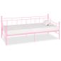 Preview: ARDEBO.de - Tagesbett-Rahmen Rosa Metall 90×200 cm
