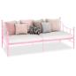 Preview: Tagesbett-Rahmen Rosa Metall 90×200 cm