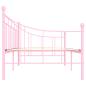 Preview: Tagesbett-Rahmen Rosa Metall 90×200 cm