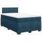Preview: Boxspringbett mit Matratze Dunkelblau 120x200 cm Samt