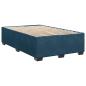 Preview: Boxspringbett mit Matratze Dunkelblau 120x200 cm Samt