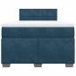 Preview: Boxspringbett mit Matratze Blau 120x200 cm Samt