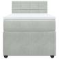 Preview: Boxspringbett mit Matratze Hellgrau 80x200 cm Samt