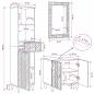 Preview: Badezimmerschrank-Set mit Schubladen 3 pcs Massivholz Mango