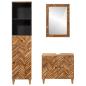 Preview: Badezimmerschrank-Set mit Schubladen 3 pcs Massivholz Mango