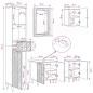 Preview: Badezimmerschrank-Set mit Schubladen 5 pcs Massivholz Mango
