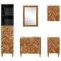Preview: Badezimmerschrank-Set mit Schubladen 5 pcs Massivholz Mango