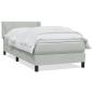 Preview: Boxspringbett mit Matratze Hellgrau 80x210 cm Samt