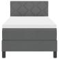 Preview: Boxspringbett mit Kopfteil Dunkelgrau 80 x 200 cm Stoff