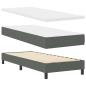 Preview: Boxspringbett mit Kopfteil Dunkelgrau 80 x 200 cm Stoff