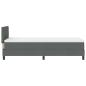Preview: Boxspringbett mit Kopfteil Dunkelgrau 80 x 200 cm Stoff