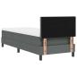Preview: Boxspringbett mit Kopfteil Dunkelgrau 80 x 200 cm Stoff