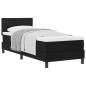 Preview: Boxspringbett mit Kopfteil Schwarz 80 x 200 cm Stoff