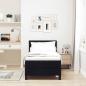 Preview: Boxspringbett mit Kopfteil Schwarz 80 x 200 cm Stoff