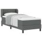 Preview: Boxspringbett mit Matratze Dunkelgrau 80 x 200 cm Stoff