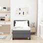 Preview: Boxspringbett mit Matratze Dunkelgrau 80 x 200 cm Stoff
