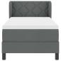 Preview: Boxspringbett mit Matratze Dunkelgrau 80 x 200 cm Stoff